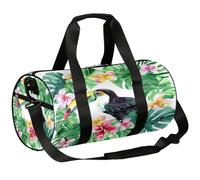 Mexpekil Borsone con scomparto per scarpe, impermeabile Tucano Palm Leaf Zaino da viaggio per fitness, palestra, weekend, Tucano Foglia di Pal