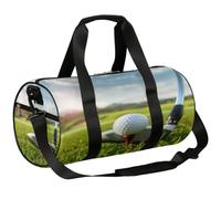Mexpekil Borsone con scomparto per scarpe, zaino da viaggio impermeabile per palline da golf, per fitness, palestra, fine settimana, Erba palla da golf