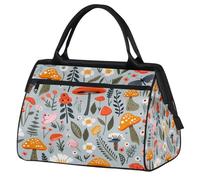 Mexpekil Borsone da palestra, borsa da viaggio sportiva da portare con sé durante la notte, per il fine settimana, per donne e uomini, Foglia Floreale Mash, Borsone da viaggio