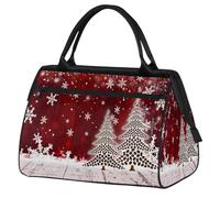 Mexpekil Borsone da palestra, borsa da viaggio sportiva da portare con sé durante la notte, per il fine settimana, per donne e uomini, Albero Di Natale Ape Caffè, Borsone da viaggio