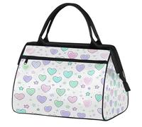 Mexpekil Borsone da palestra, borsa da viaggio sportiva da portare con sé durante la notte, per il fine settimana, per donne e uomini, Cuori di stelle car, Borsone da viaggio