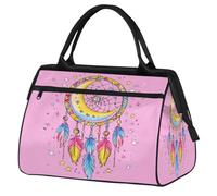 Mexpekil Borsone da palestra, borsa da viaggio sportiva da portare con sé durante la notte, per il fine settimana, per donne e uomini, Acchiappasogni con luna e stelle, Borsone da viaggio