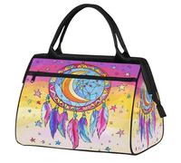 Mexpekil Borsone da palestra, borsa da viaggio sportiva da portare con sé durante la notte, per il fine settimana, per donne e uomini, Acchiappasogni con luna e, Borsone da viaggio