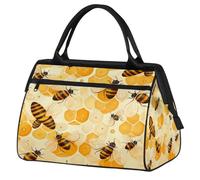 Mexpekil Borsone da palestra, borsa da viaggio sportiva da portare con sé durante la notte, per il fine settimana, per donne e uomini, Carino nido d'ape ape, Borsone da viaggio
