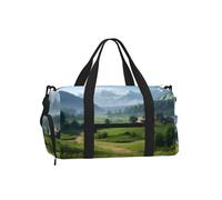 Mexpekil Borsone da palestra con scomparto per scarpe, impermeabile, grande borsa da viaggio per il fine settimana durante la notte, Paesaggio Natura, One Size, Classico