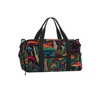Mexpekil Borsone da palestra con scomparto per scarpe, impermeabile, grande borsa da viaggio per il fine settimana durante la notte, Fungo magico tribù, One Size, Classico