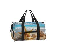 Mexpekil Borsone da palestra con scomparto per scarpe, impermeabile, grande borsa da viaggio per il fine settimana durante la notte, Stella marina, One Size, Classico