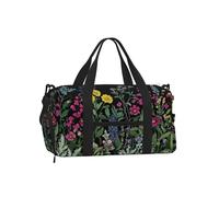 Mexpekil Borsone da palestra con scomparto per scarpe, impermeabile, grande borsa da viaggio per il fine settimana durante la notte, Fiori Piante, One Size, Classico