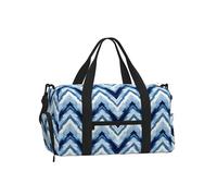 Mexpekil Borsone da palestra con scomparto per scarpe, impermeabile, grande borsa da viaggio per il fine settimana durante la notte, Onda blu., One Size, Classico