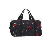 Mexpekil Borsone da palestra con scomparto per scarpe, impermeabile, grande borsa da viaggio per il fine settimana durante la notte, Coccinelle Goccia di pioggia, One Size, Classico