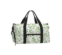 Mexpekil Borsone da palestra con scomparto per scarpe, impermeabile, grande borsa da viaggio per il fine settimana durante la notte, Pianta Foglie, One Size, Classico