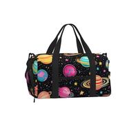 Mexpekil Borsone da palestra con scomparto per scarpe, impermeabile, grande borsa da viaggio per il fine settimana durante la notte, Pianeti Stelle Universo, One Size, Classico