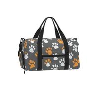 Mexpekil Borsone da palestra con scomparto per scarpe, impermeabile, grande borsa da viaggio per il fine settimana durante la notte, Carino Cartoon Cat Paws, One Size, Classico