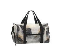 Mexpekil Borsone da palestra con scomparto per scarpe, impermeabile, grande borsa da viaggio per il fine settimana durante la notte, Pittura Paesaggio, One Size, Classico