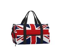 Mexpekil Borsone da palestra con scomparto per scarpe, impermeabile, grande borsa da viaggio per il fine settimana durante la notte, Union Jack Regno Unito, One Size, Classico