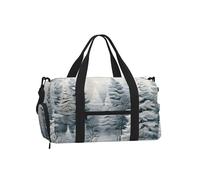 Mexpekil Borsone da palestra con scomparto per scarpe, impermeabile, grande borsa da viaggio per il fine settimana durante la notte, Foresta di abeti delle n, One Size, Classico