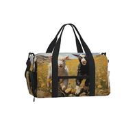 Mexpekil Borsone da palestra con scomparto per scarpe, impermeabile, grande borsa da viaggio per il fine settimana durante la notte, Simpatica pecora., One Size, Classico
