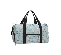 Mexpekil Borsone da palestra con scomparto per scarpe, impermeabile, grande borsa da viaggio per il fine settimana durante la notte, Foglie Ramo, One Size, Classico