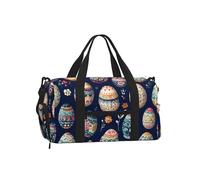 Mexpekil Borsone da palestra con scomparto per scarpe, impermeabile, grande borsa da viaggio per il fine settimana durante la notte, Uova di Pasqua Boho, One Size, Classico
