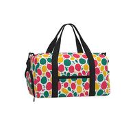 Mexpekil Borsone da palestra con scomparto per scarpe, impermeabile, grande borsa da viaggio per il fine settimana durante la notte, Uova di Pasqua colorate., One Size, Classico