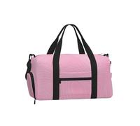 Mexpekil Borsone da palestra con scomparto per scarpe, impermeabile, grande borsa da viaggio per il fine settimana durante la notte, Linea Rosa Bianca, One Size, Classico