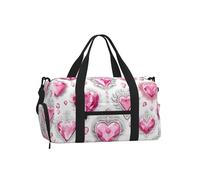 Mexpekil Borsone da palestra con scomparto per scarpe, impermeabile, grande borsa da viaggio per il fine settimana durante la notte, Amore Diamante, One Size, Classico