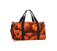Mexpekil Borsone da palestra con scomparto per scarpe, impermeabile, grande borsa da viaggio per il fine settimana durante la notte, Raccolta della zucca autunnale, One Size, Classico