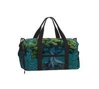 Mexpekil Borsone da palestra con scomparto per scarpe, impermeabile, grande borsa da viaggio per il fine settimana durante la notte, Dipinto di un albero, One Size, Classico