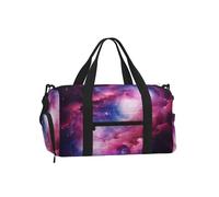 Mexpekil Borsone da palestra con scomparto per scarpe, impermeabile, grande borsa da viaggio per il fine settimana durante la notte, Nebulosa Magica 3D, One Size, Classico