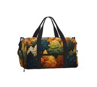 Mexpekil Borsone da palestra con scomparto per scarpe, impermeabile, grande borsa da viaggio per il fine settimana durante la notte, Paesaggio della foresta autunnale, One Size, Classico