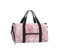 Mexpekil Borsone da palestra con scomparto per scarpe, impermeabile, grande borsa da viaggio per il fine settimana durante la notte, Marmo rosa., One Size, Classico