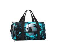 Mexpekil Borsone da palestra con scomparto per scarpe, impermeabile, grande borsa da viaggio per il fine settimana durante la notte, Cool palla da calcio, One Size, Classico