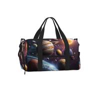 Mexpekil Borsone da palestra con scomparto per scarpe, impermeabile, grande borsa da viaggio per il fine settimana durante la notte, Spazio del sistema solare, One Size, Classico