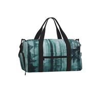 Mexpekil Borsone da palestra con scomparto per scarpe, impermeabile, grande borsa da viaggio per il fine settimana durante la notte, Alberi della foresta nebbiosa, One Size, Classico