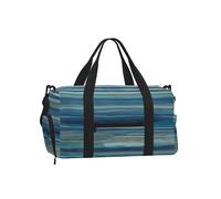Mexpekil Borsone da palestra con scomparto per scarpe, impermeabile, grande borsa da viaggio per il fine settimana durante la notte, Tessuto dipinto blu, One Size, Classico