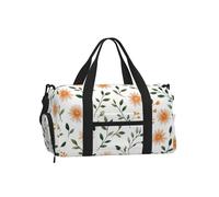 Mexpekil Borsone da palestra con scomparto per scarpe, impermeabile, grande borsa da viaggio per il fine settimana durante la notte, Margherita Fiori Piccolo Ramo, One Size, Classico