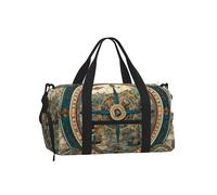 Mexpekil Borsone da palestra con scomparto per scarpe, impermeabile, grande borsa da viaggio per il fine settimana durante la notte, Mappa Ancora Nave Vintage, One Size, Classico