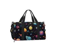 Mexpekil Borsone da palestra con scomparto per scarpe, impermeabile, grande borsa da viaggio per il fine settimana durante la notte, Pianeta degli aerei, One Size, Classico