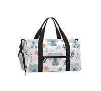 Mexpekil Borsone da palestra con scomparto per scarpe, impermeabile, grande borsa da viaggio per il fine settimana durante la notte, Fiori di elefante carino, One Size, Classico