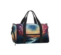 Mexpekil Borsone da palestra con scomparto per scarpe, impermeabile, grande borsa da viaggio per il fine settimana durante la notte, Magia spaziale, One Size, Classico