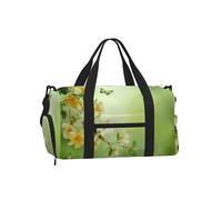 Mexpekil Borsone da palestra con scomparto per scarpe, impermeabile, grande borsa da viaggio per il fine settimana durante la notte, Fiori Ramo Primavera, One Size, Classico