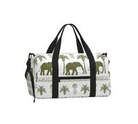 Mexpekil Borsone da palestra con scomparto per scarpe, impermeabile, grande borsa da viaggio per il fine settimana durante la notte, Albero Elefante Boho, One Size, Classico