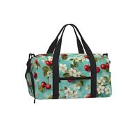 Mexpekil Borsone da palestra con scomparto per scarpe, impermeabile, grande borsa da viaggio per il fine settimana durante la notte, Ramo di fiori di ciliegio, One Size, Classico