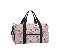 Mexpekil Borsone da palestra con scomparto per scarpe, impermeabile, grande borsa da viaggio per il fine settimana durante la notte, Rosa Ragazza Danza Balletto, One Size, Classico
