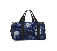 Mexpekil Borsone da palestra con scomparto per scarpe, impermeabile, grande borsa da viaggio per il fine settimana durante la notte, Ragnatele Pipistrelli Rose, One Size, Classico