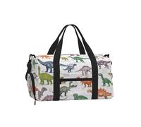 Mexpekil Borsone da palestra con scomparto per scarpe, impermeabile, grande borsa da viaggio per il fine settimana durante la notte, Modello di dinosauri, One Size, Classico