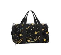 Mexpekil Borsone da palestra con scomparto per scarpe, impermeabile, grande borsa da viaggio per il fine settimana durante la notte, Stelle con motivo cielo stellato, One Size, Classico