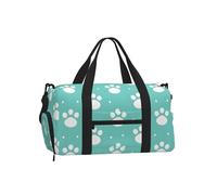 Mexpekil Borsone da palestra con scomparto per scarpe, impermeabile, grande borsa da viaggio per il fine settimana durante la notte, Zampa verde acqua, One Size, Classico