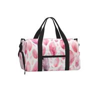 Mexpekil Borsone da palestra con scomparto per scarpe, impermeabile, grande borsa da viaggio per il fine settimana durante la notte, Rosa Piuma, One Size, Classico