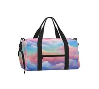 Mexpekil Borsone da palestra con scomparto per scarpe, impermeabile, grande borsa da viaggio per il fine settimana durante la notte, Nuvole arcobaleno., One Size, Classico